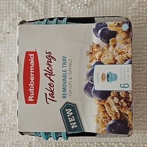 Rubbermaid TakeAlongs removable tray containers are ideal for dips and toppings